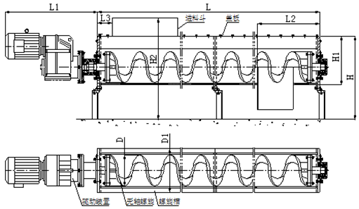 無軸螺旋輸送機結(jié)構(gòu)圖